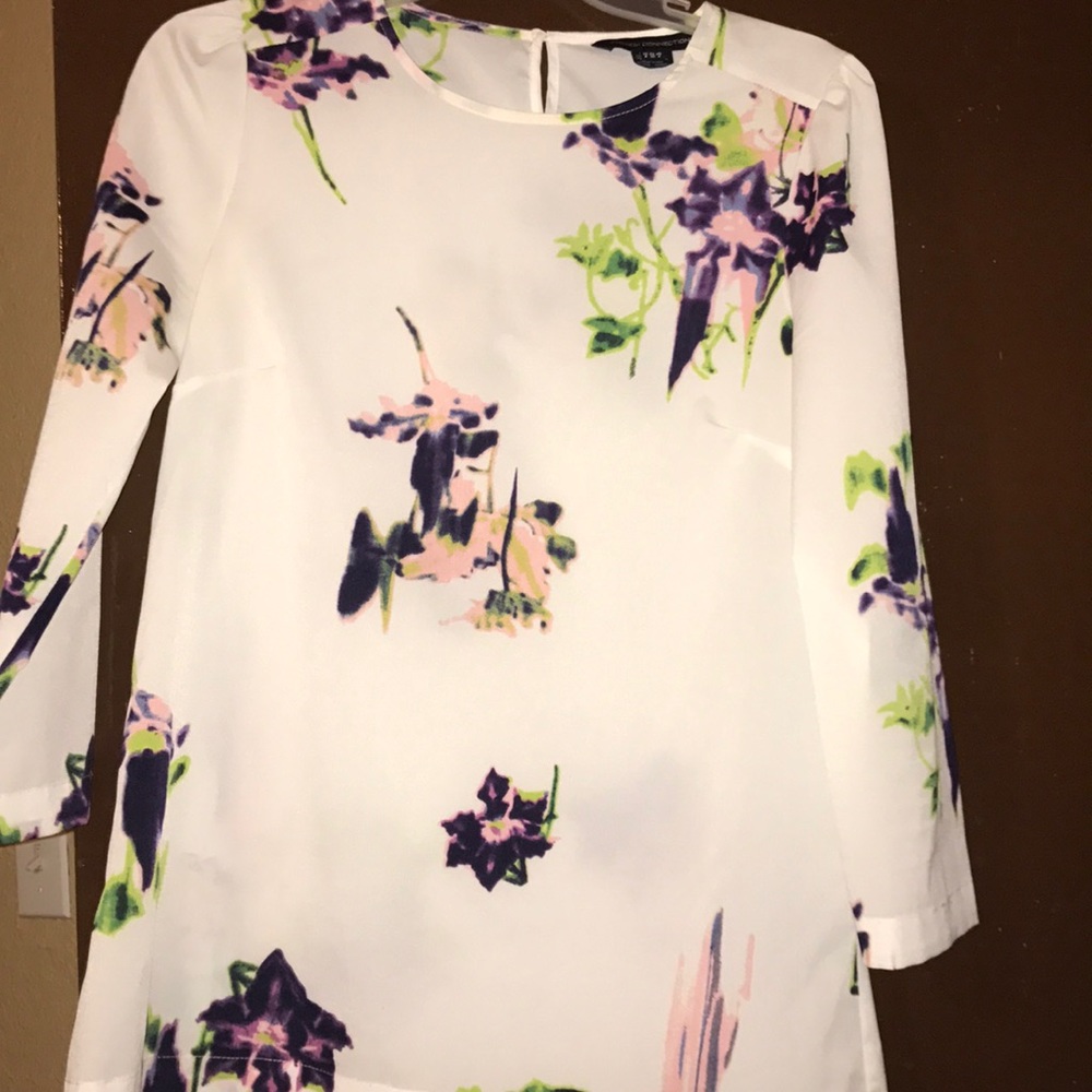 French connection white flower print blouse.